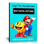 Çizgi Film Karakterleri Boyama Kitabı Enine Boyuna Eğitim
