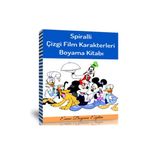 Çizgi Film Karakterleri Boyama Kitabı Spiralli Enine Boyuna Eğitim