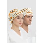 ÇİZGİ MEDİKAL Atomik Desenli Bone (Cotton Likra Kumaş)