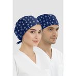 ÇİZGİ MEDİKAL Çapa Desenli Bone (Cotton Likra Kumaş)