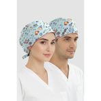 ÇİZGİ MEDİKAL Formül Desenli Bone (Cotton Likra Kumaş)