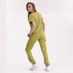 Çizgi Medikal Jogger Lüks Kaliteli Likralı Doktor Hemşire Forması Scrubs Antep Fıstığı - Fıstık Yeşili - XS