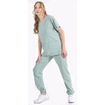 Çizgi Medikal Jogger Lüks Kaliteli Likralı Doktor Hemşire Forması Scrubs Mint Yeşili - XL