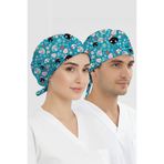 ÇİZGİ MEDİKAL Karnaval Desenli Bone (Cotton Likra Kumaş)