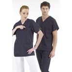 ÇİZGİ MEDİKAL Lacivert Silva Lüks Likralı Doktor Hemşire Tek Üst Forma (YÜKSEK KALİTELİ LÜKS LİKRA KUMAŞ)