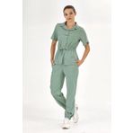 ÇİZGİ MEDİKAL Mint Yeşili Retro Lüks Likra Doktor Hemşire Scrubs Forma Alt Üst Takım