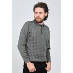 Çizgi Triko 42544216 Gri Erkek Kazak