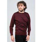 Çizgi Triko 42554225 Bordo Erkek Kazak