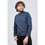 Çizgi Triko 42564225 İndigo Erkek Kazak