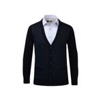 Çizgi Triko Büyük Beden Desenli Triko Hırka, 5XL, 8042520254241MB, Lacivert, Erkek
