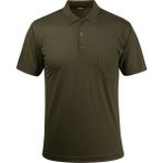 Çizgi Triko Erkek Büyük Beden Polo Yaka Düğmeli Cepli T-Shirt Klasik Kalıp - Haki - 3XL