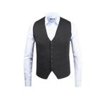 Çizgi Triko Erkek Düğmeli Spor / Regular Triko Örme Kolsuz Yelek - 4241LS - Antrasit