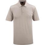 Çizgi Triko Erkek Polo Yaka Cepli Klasik Kalıp Tişört - 5107 - Bej - XL