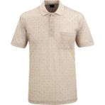 Çizgi Triko Erkek Polo Yaka Dijital Baskı Tişört - 5104 - Bej - XL