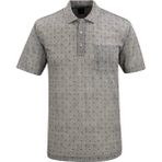 Çizgi Triko Erkek Polo Yaka Dijital Baskı Tişört - 5104 - Gri - 2XL