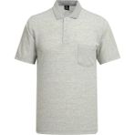 Çizgi Triko Erkek Polo Yaka Kısa Kol Gri Tişört - 5303 Bat - 4XL