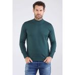 Çizgi Triko Erkek Sıfır Yaka Pamuklu Triko Kazak 4454B Nefti - 2XL