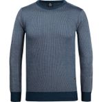 Çizgi Triko Erkek Sıfır Yaka Triko Kazak Desenli Kol ve Bel Lastikli Çelik Örgü Klasik Kalıp - 5015C - Petrol - 2XL