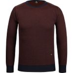 Çizgi Triko Erkek Sıfır Yaka Triko Kazak Desenli Kol ve Bel Lastikli Çelik Örgü Regular Kalıp - 5013C - Lacivert - 2XL