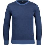 Çizgi Triko Erkek Sıfır Yaka Triko Kazak Desenli Kol ve Bel Lastikli Çelik Örgü Regular Kalıp - 5013C - XL - İndigo