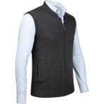 Çizgi Triko Erkek Triko Yelek Fermuarlı Cepli Çelik Örgü Triko Klasik Kalıp - 4241J - XL - Antrasit