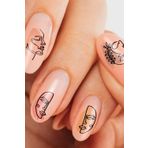 Çizgi Yüzler-2 Tırnak Dövmesi, Tırnak Tattoo, Nail Art, Tırnak Sticker