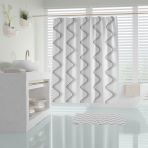 Çizgili Banyo Duş Perdesi-Lüx Küvet Perdesi 180x200cm Duşakabin Perde