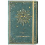 Çizgili Defter/Günlük – Premium Kalın Kağıt Suni Deri Klasik Yazı Defteri Cepli + Sayfa Bölücüler Hediyeler, Bantlı, Büyük, 144 Sayfa, Sert Kapak, Astarlı (5,8 x 8,4) - Cam Göbeği