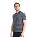 Çizgili Erkek Regular Fit Polo Yaka T-Shirt 100% Pamuk POLOYAKA-DÜĞMELİ Lacivert L