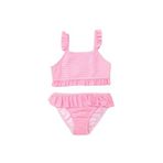 Çizgili fırfırlı kız çocuk bikini takım ÇİZGİLİ 10-11 Yaş