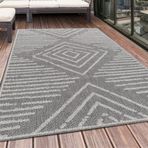 Çizgili Geometrik Halı Krem Gri Halı Jüt Çift Taraflı Koridor Mutfak Yolluk Teras Balkon Halısı 80x250 cm