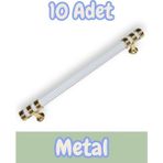 Çizgili Nesli Alüminyum Metal Lüks Modern Mobilya Çekmece Mutfak Dolabı Kulpu Beyaz-Altın 160MM (10 Adet) - Beyaz - Gold
