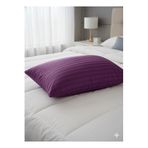 Çizgili Pamuk Saten Yastık Kılıfı 2 Adet Orta Boy 40X60 Cm, Mor