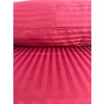 Çizgili Saten Bordo 2 Adet 50x70 Yastık Kılıfı