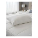 Çizgili Saten Yastık Kılıfı 50X70Cm 2'Li, Beyaz