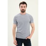 Çizgili Slim Fit Bisiklet Yaka Erkek T-Shirt - Lacivert - 2XL