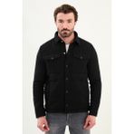 Çizgili Slim Fit Gömlek Yaka Çıtçıtlı Erkek Mont - Siyah - 56