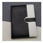 Çizgili Termo Deri Defter Siyah