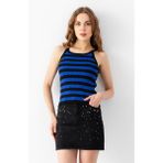 Çizgili Triko Atlet Bluz 5615 - S