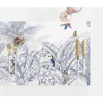Çizgisel Tasarım Kumaş Amerikan Servis 4'lü Set 35X50CM (Keten, Ulusl.yıkama ve Solmama Sertifikası) - 35 x 50 cm - Çok Renkli
