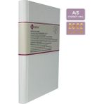 Cizgisiz Defter -Özel El Yapımı, El Dikişi, (Iplik Dikiş) Viskon Kumaş Ciltleme A/5 "benzersiz Ürün" - Beyaz