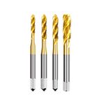 cizihuu 1pcs spiral metrik iplik musluk makinesi fişi musluk hss 6542 iş parçacığı aleti musluk matkap ucu,yellow,M8x1.25