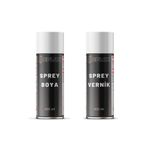 Çizik Giderici Siyah Renk Sprey Rötuş Boyası +Sprey Vernik