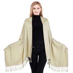 CJ Apparel Bayan Chales Sólido Color Pashmina şal, Vizon, Ölçü Birimi