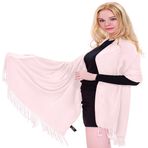CJ Apparel Bayan El Yapımı Nepal Pashmina Şal, bebe pembesi, Ölçü Birimi