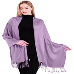 CJ Apparel Bayan El Yapımı Nepal Shawl Pashmina Şal, açık mor, Ölçü Birimi