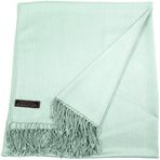 CJ Apparel Bayan El Yapımı Nepal Shawl Pashmina Şal, Bebek Yeşili, Ölçü Birimi