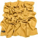 CJ Apparel Bayan tek renkli tasarım Nepal Pashmina şal, Balkabağı Turuncu, Ölçü Birimi
