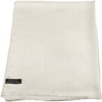 CJ Apparel Bayan tek renkli tasarım Nepal Pashmina şal, beyaz (Off-White), Ölçü Birimi