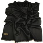 CJ Apparel Bayan tek renkli tasarım Nepal Pashmina şal, Siyah, Ölçü Birimi